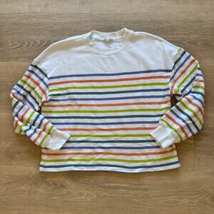 Z Supply Crew Neck Striped Sweatshirt - Size M